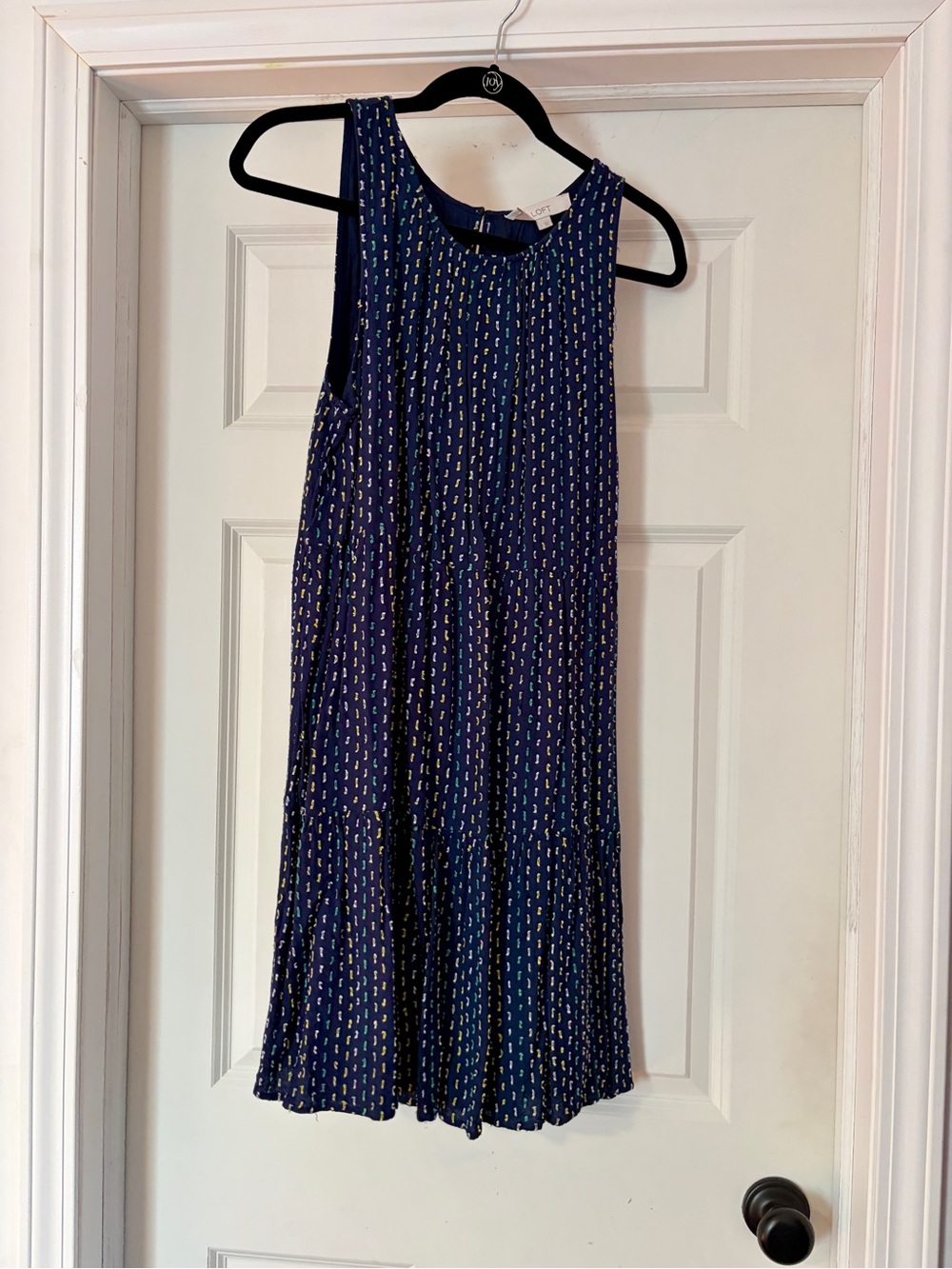 LOFT Sleeveless Print Swing Dress